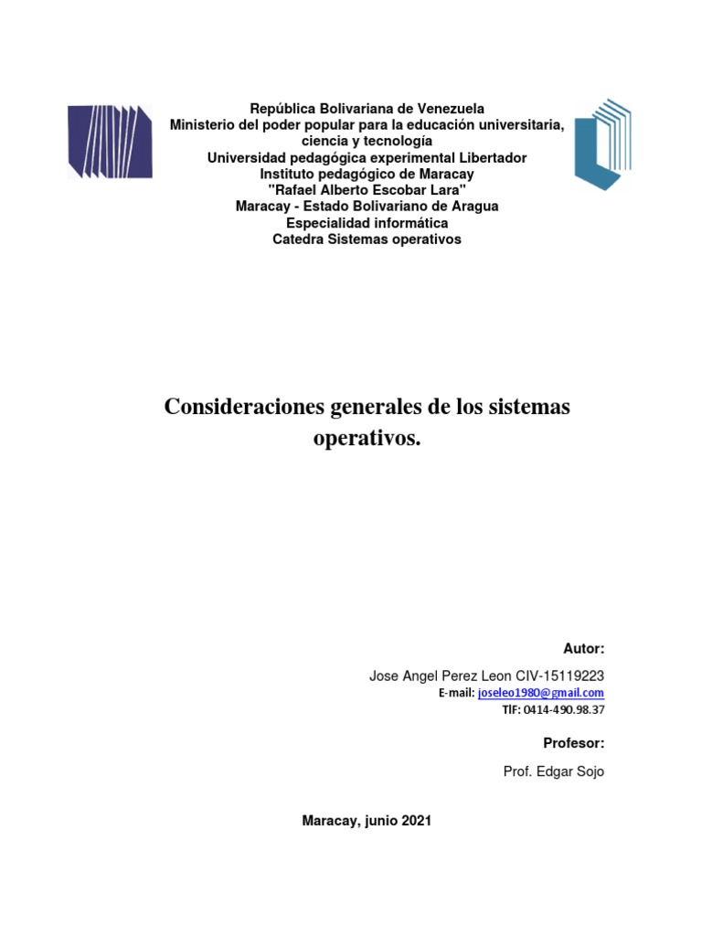 1 - Sistemas Operativos | PDF | Sistema operativo | Compatibles con PC Ibm