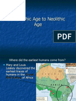 Paleolithic Age To Neolithic Age