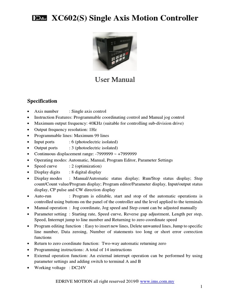 XC602S Manual 2019 | PDF | Control Flow | Manual Transmission