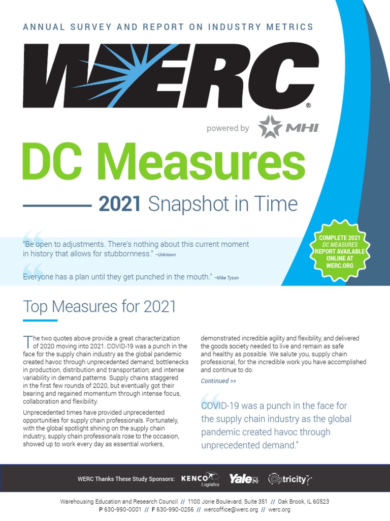 2021 WERC DC Measures Report | PDF | Warehouse | Retail