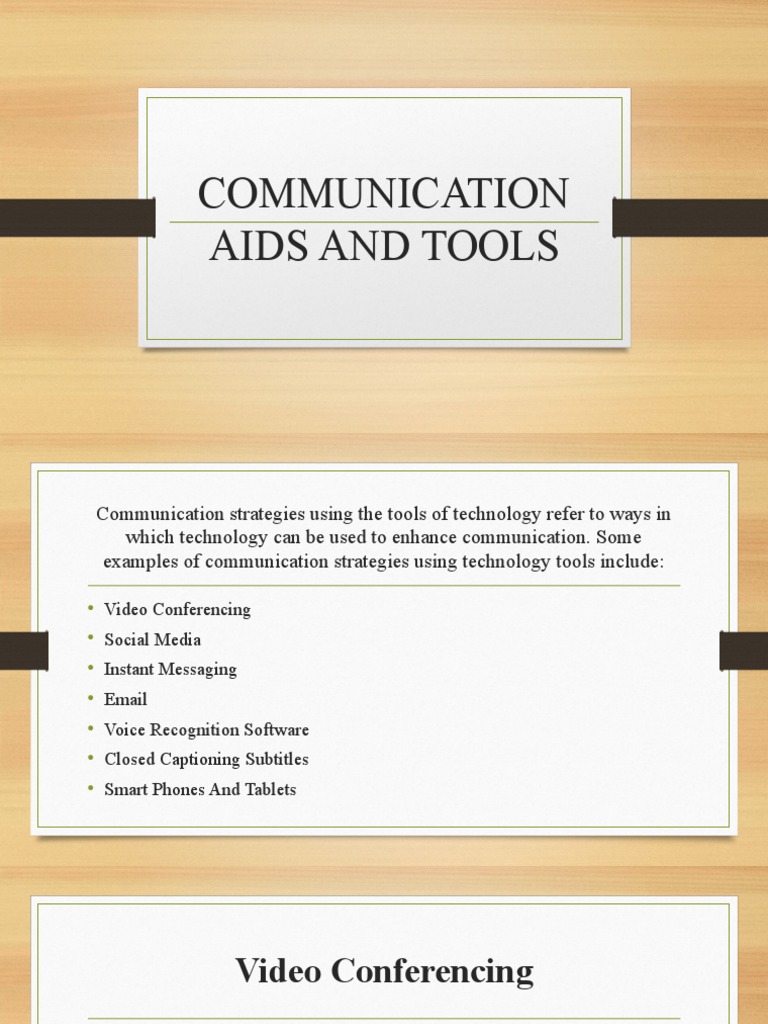 Communication Aids and Tools PDF Instant Messaging Communication