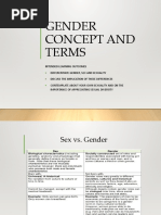 Gender Concept and Terms