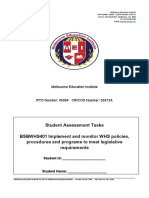 BSBWHS401-Student Assessment Tasks Booklet-Updated
