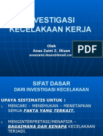 INVESTIGASI Dan ANALISA Kecelakaan Kerja