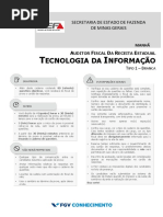 Auditor Fiscal Da Receita Estadual - Tecnologia Da Informacao Manha - Tipo 1