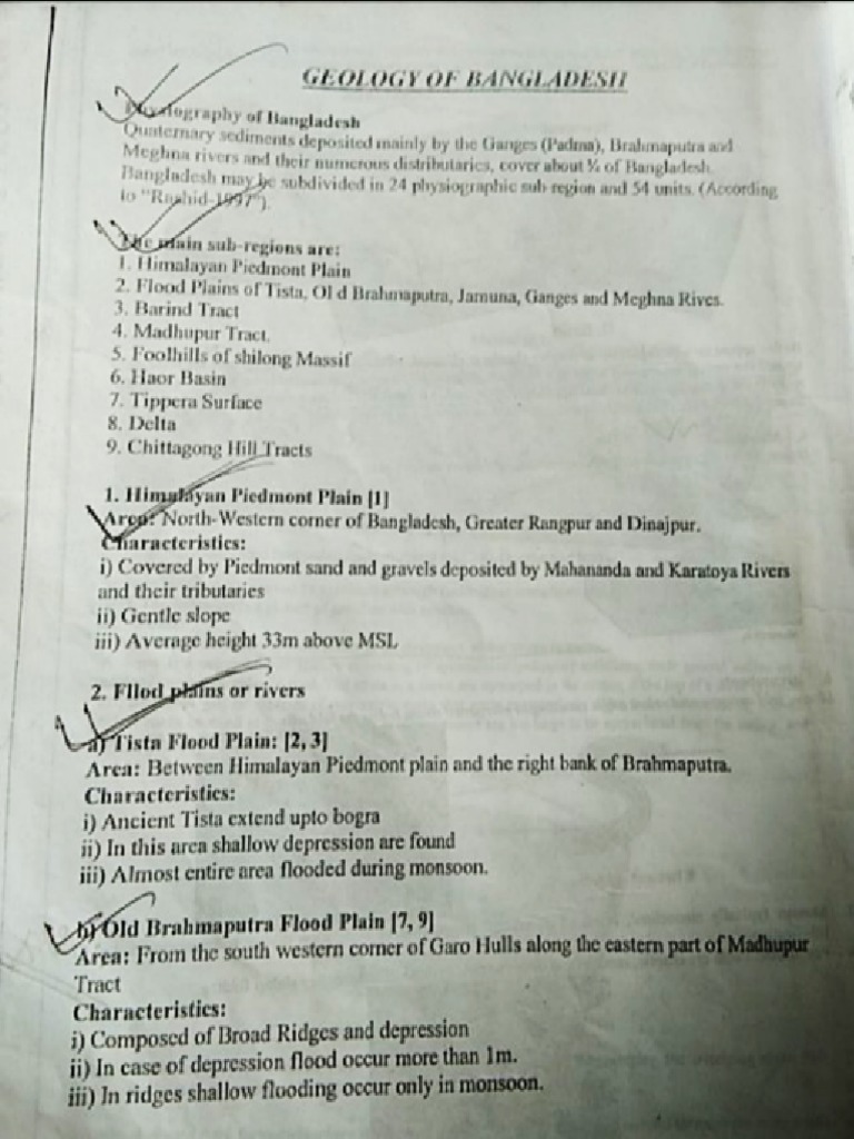 Geology In Bangladesh Sheet Pdf