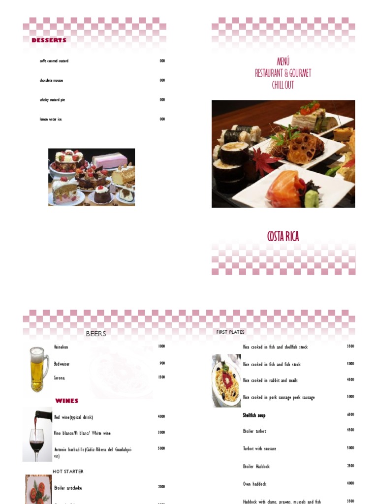 Menu English Restaurant | PDF