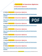 Factorización Expresiones Algebraicas Práctica