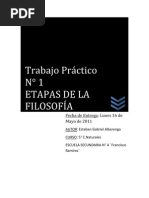 Trabajo Practico de Filosofia, Etapas de La Filosofia