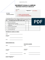 UniKL MFI - ED - AC21 (01) Teaching Portfolio Checklist