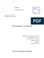 Test de Inteligencia y Su Clasificación.