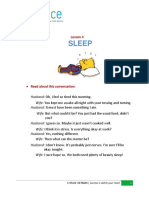 Lesson 4: Importance of Sleep