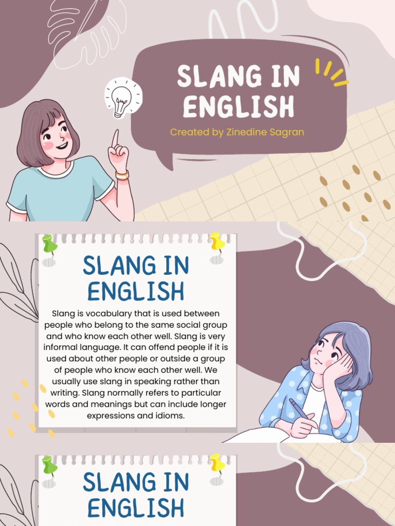 Slang And Idioms In English Indonesia Zinedine Pdf
