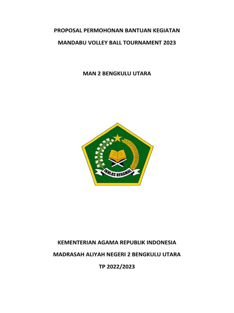 Proposal Turnamen Voli | PDF