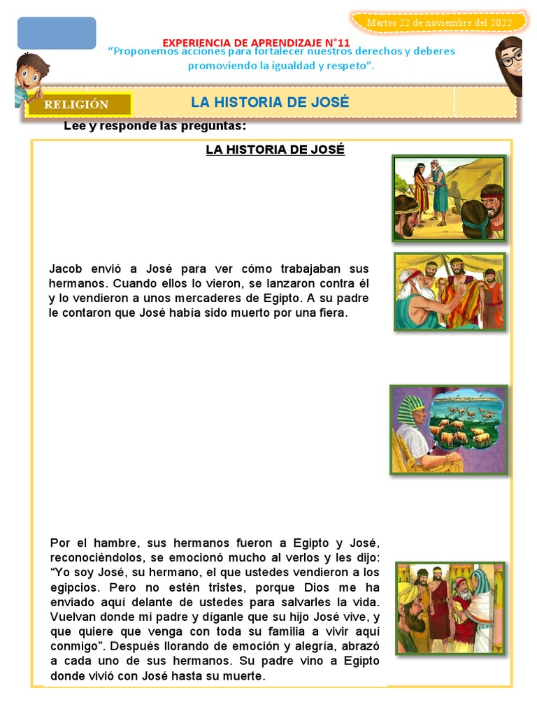 La historia de José en la Biblia | PDF | Religión y espiritualidad