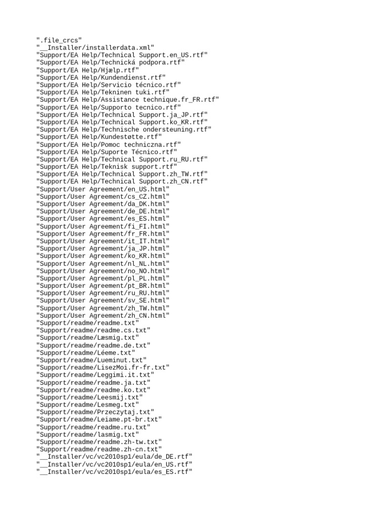 EA Help Technical Support Files | PDF | Software Engineering | Data