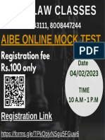 Aibe Mock Test MSR Law Classes