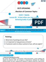 Ielts Speaking A Collection of Common Topics