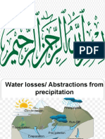 Water losses from precipitation evaporation