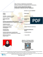 The Indonesian Health Workforce Council: Registration Certificate of Midwife