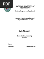 Computer Programming Lab Manual