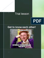 Trial Lesson