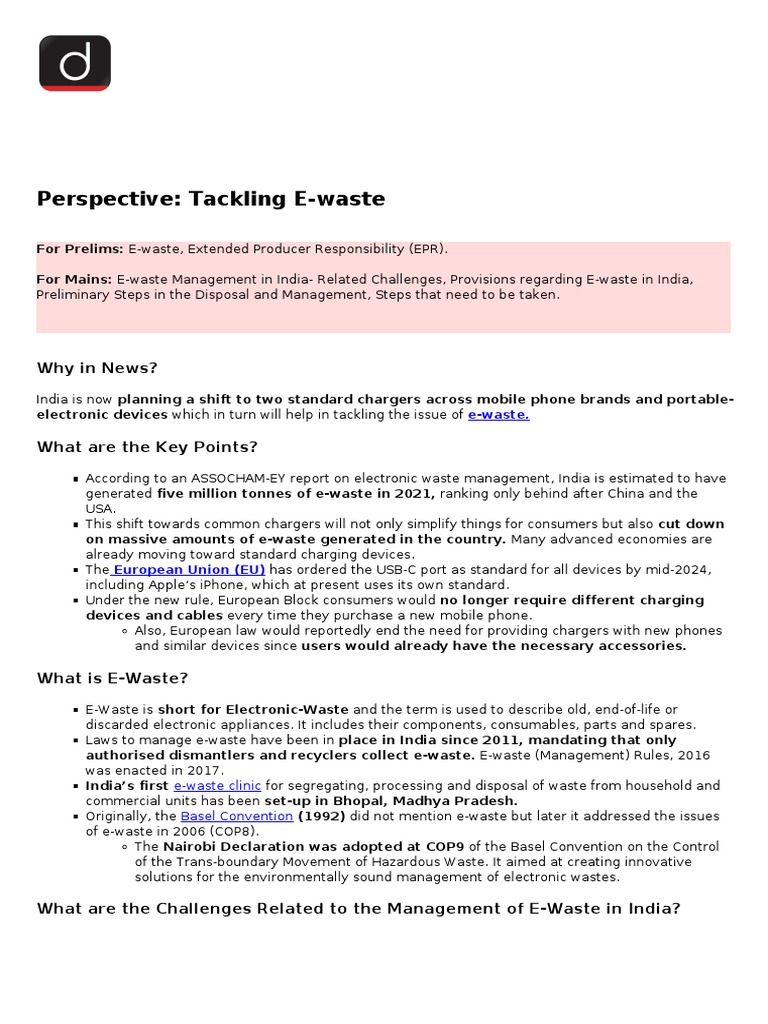 E Waste | PDF | Electronic Waste | Recycling