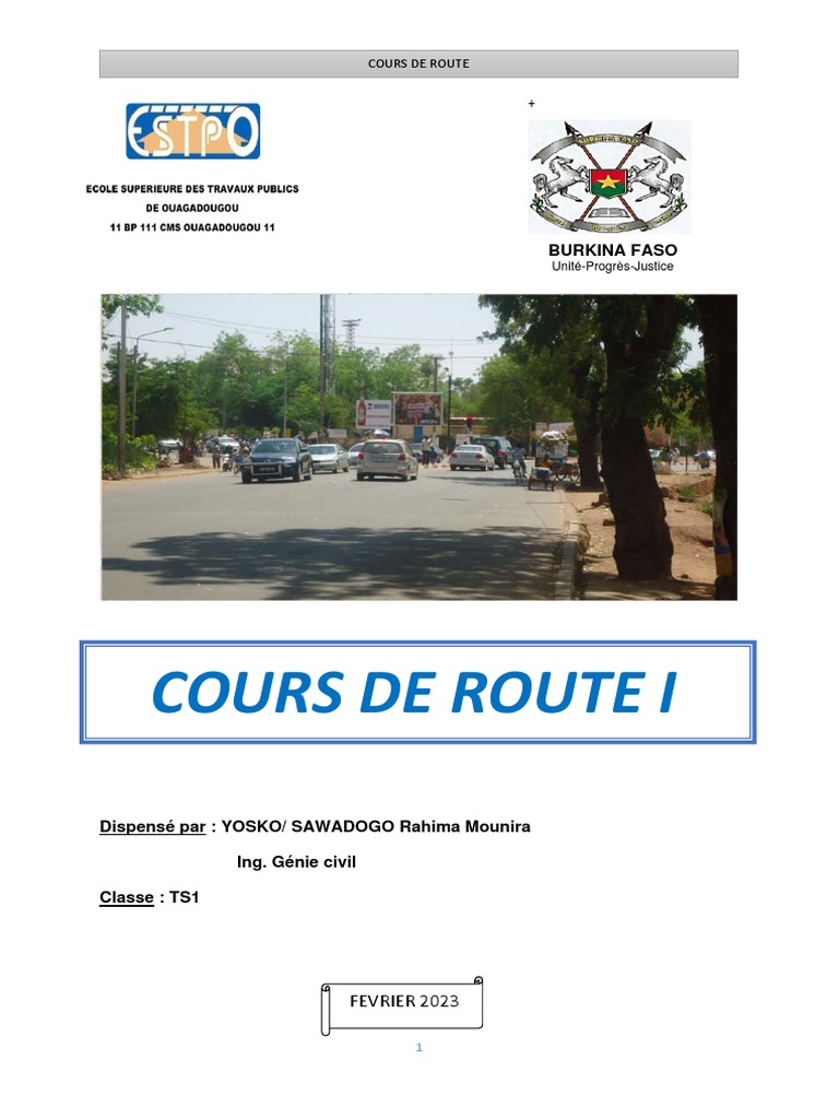 Cours de Route au Burkina Faso | PDF | Route | Infrastructure de transport