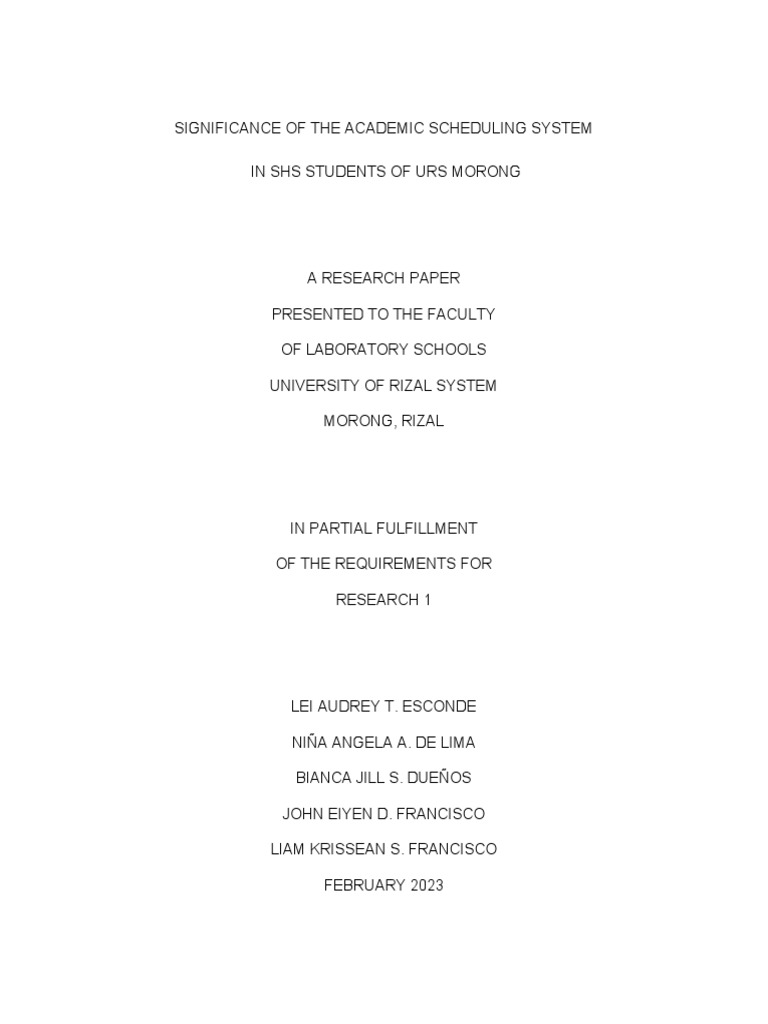 Assessing the impact of academic scheduling on senior high school