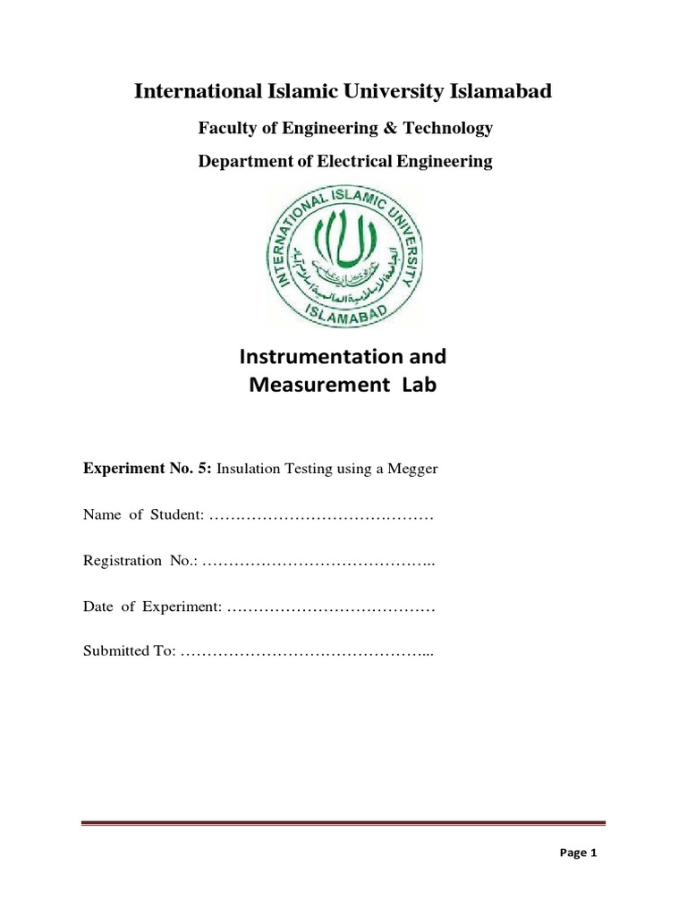 Instrumentation Lab Manual2437 PDF Electrical Wiring Insulator