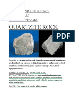 Quartzite Rock Formation and Properties