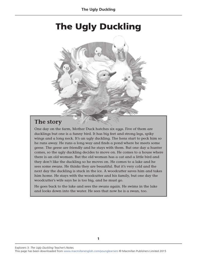 Exp l3 duckling teachers notes text 0 pdf the ugly duckling
