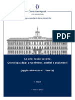 Documentazione e Ricerche: La Crisi Russo-Ucraina Cronologia Degli Avvenimenti, Analisi e Documenti