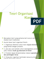 Teori Organisasi Klasik