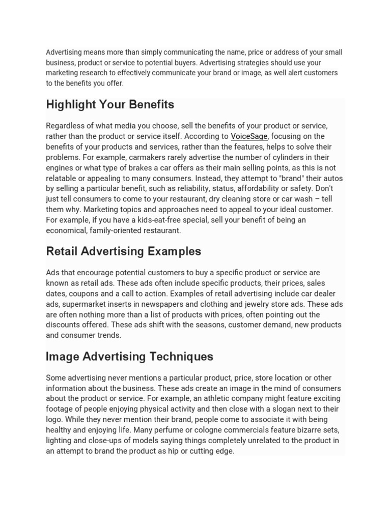 20BBA104 Advertising | PDF | Advertising | Retail