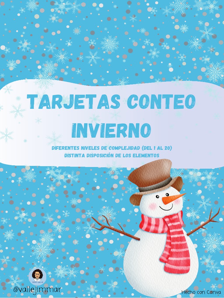 Tarjetas de Conteo para Invierno | PDF