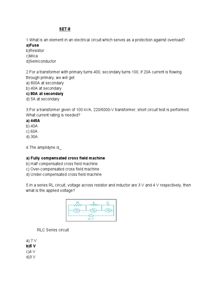 Electrical Circuit Components and Concepts Review | PDF