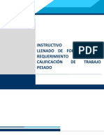 Instructivo para solicitud de calificación de trabajo pesado