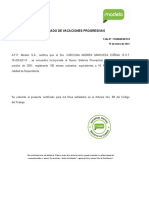 Certificado de Vacaciones Progresivas AFPModelo