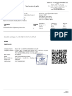 Invoice TUV Third Party Inspector