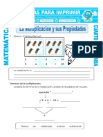 Ficha La Multiplicacion y Sus Propiedades Para Cuarto de Primaria