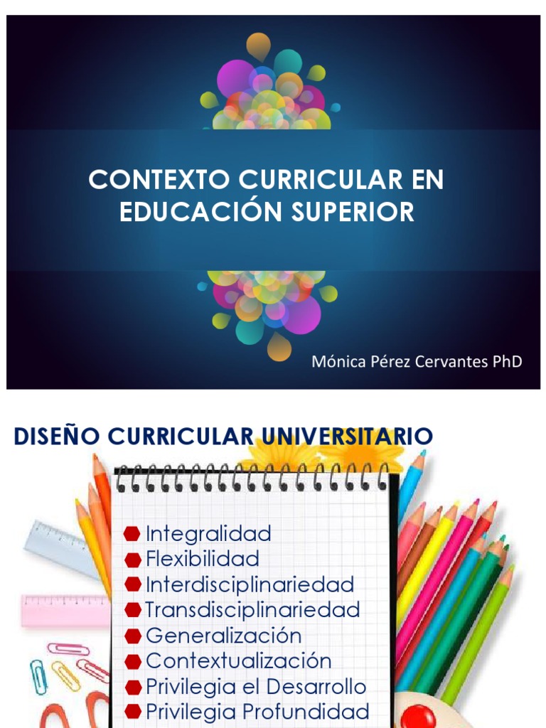 Contexto Curricular de La Educación Superior | PDF | Plan de estudios ...