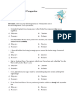 Pronoun Case and Perspective Worksheet Reading Level 03