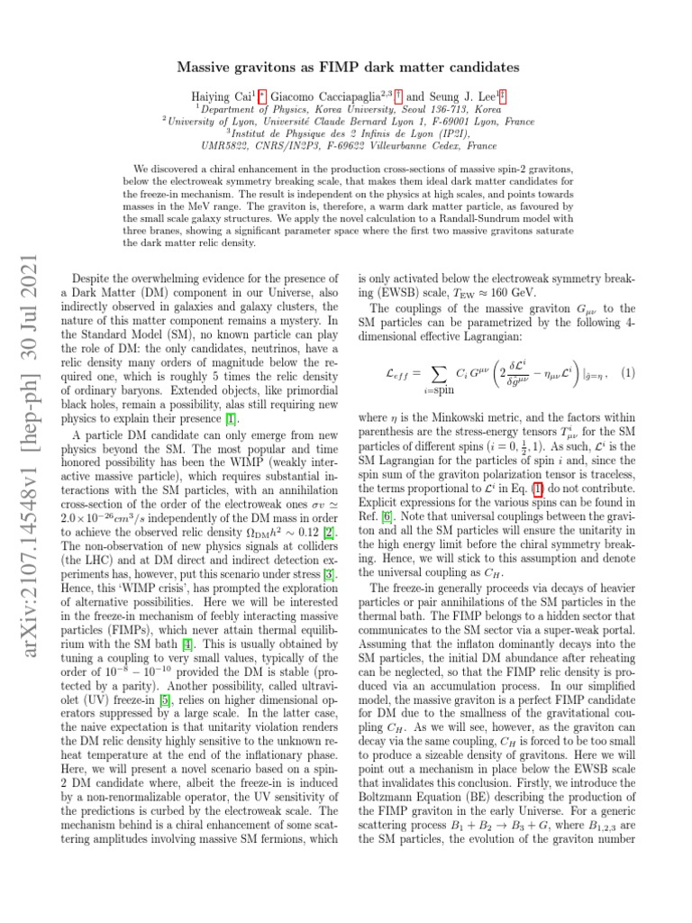 Massive Gravitons As Prime Dark Matter Candidates A Novel Chiral