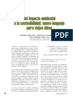 La sostenibilidad se refiere al sistema conjunto actividad-entorno