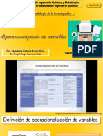 Operacionalización de Variable - Semana 8