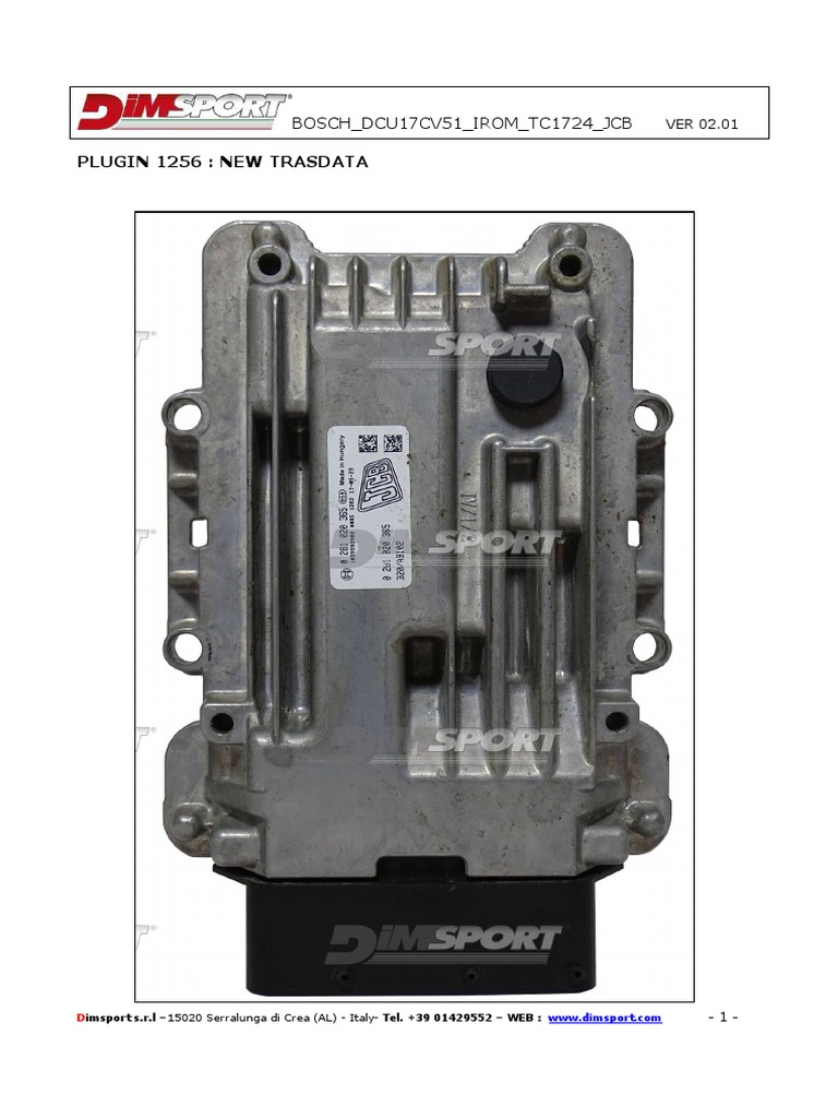 NT Bosch Dcu17cv51 Irom Tc1724 JCB 1033 | PDF