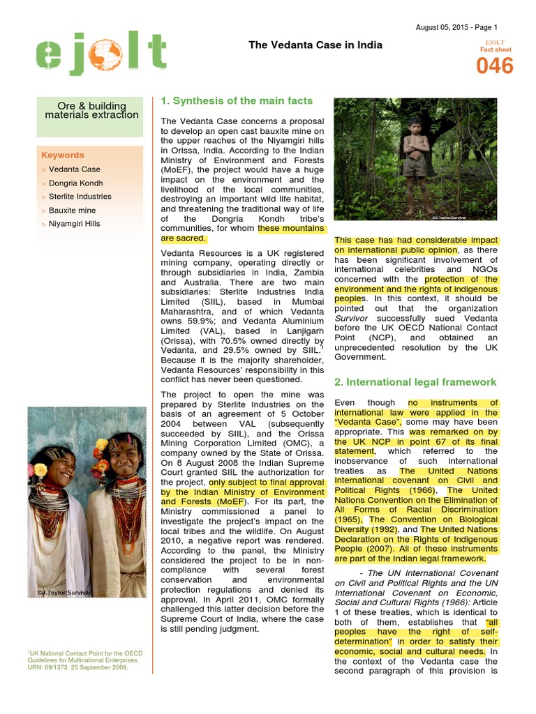 The Vedanta Case | PDF