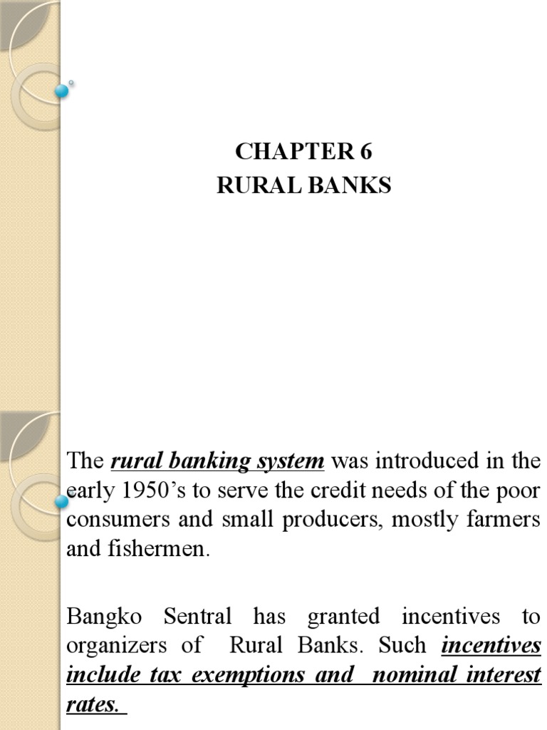 An Overview of the Rural Banking System in the Philippines ...
