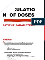 Calculation of Doses Patient Parameters